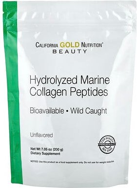 California Gold Nutrition, Hydrolyzed Marine Collagen Peptides, hydrolysierte Meereskollagenpeptide, geschmacksneutral, ...