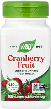 Nature's Way, Cranberry Fruit, Cranberry-Frucht, 100 vegane Kapseln (465 mg pro Kapsel)