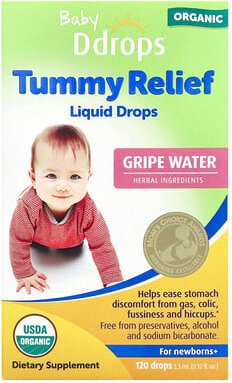 Ddrops, Baby, Organic Tummy Relief Liquid Drops, flüssige Bio-Tropfen zur Linderung des Bauches, für Neugeborene und Bab...