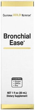 Thumbnail - California Gold Nutrition, Bronchial Ease with Proprietary Blend of Fresh Osha Root, Mullein Leaf and Wild Cherry Bark, ...