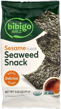 Bibigo, Seaweed Snack, Seetang-Snack, Sesam, 10 g (0,35 oz.)