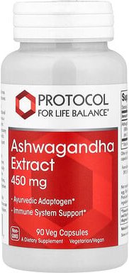 Thumbnail - Protocol for Life Balance, Ashwagandha-Extrakt, 450 mg, 90 pflanzliche Kapseln