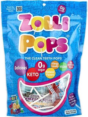 Zollipops, The Clean Teeth Pops®, Lutscher für saubere Zähne, Leckere Früchte, ca. 23–25 Lutscher, 142 g (5,2 oz.)