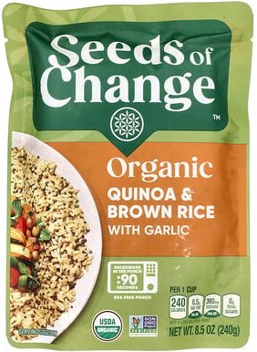 Seeds of Change, Organic, Quinoa & Brown Rice With Garlic, Bio-Quinoa und brauner Reis mit Knoblauch, 240 g (8,5 oz.)