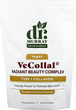 Dr. Murray's, VeCollal®, Vegan Radiant Beauty Complex, veganer Radiant Beauty-Komplex, Erdbeercreme, 454 g (16 oz.)