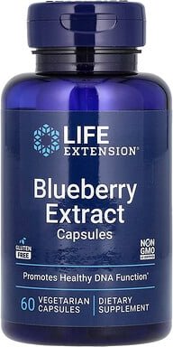 Thumbnail - Life Extension, Blueberry Extract Capsules, Heidelbeerextrakt-Kapseln, 60 pflanzliche Kapseln