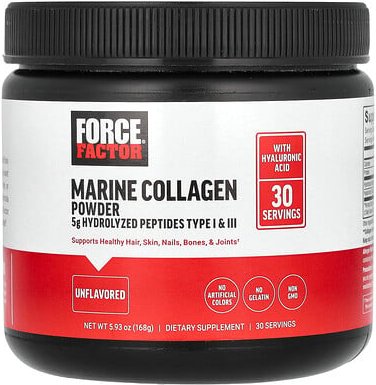 Force Factor, Marine Collagen Powder, Meereskollagenpulver, geschmacksneutral, 168 g (5,93 oz.)
