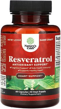 Nature's Craft, Resveratrol, antioxidative Unterstützung, 60 Kapseln (600 mg pro Kapsel)