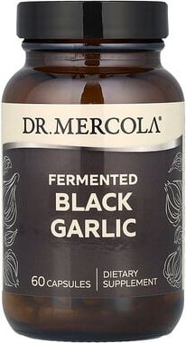 Dr. Mercola, Fermented Black Garlic, fermentierter schwarzer Knoblauch, 60 Kapseln