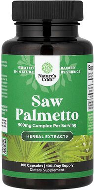Nature's Craft, Saw Palmetto, Sägepalmenbeere, 500 mg, 100 Kapseln