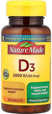 Thumbnail - Nature Made, Vitamin D3, 100 Tabletten