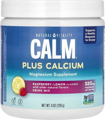 Thumbnail - Natural Vitality, CALM, Plus Calcium, Himbeer-Zitrone, 226 g (8 oz.)