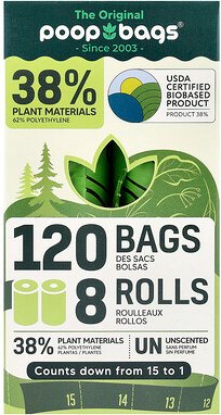 Thumbnail - Original Poop Bags, Duftneutral, 8 Rollen, je 15 Beutel