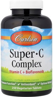 Carlson, Super C Complex, 250 pflanzliche Tabletten