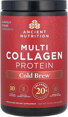 Ancient Nutrition, Multi Collagen Protein, Cold Brew, 496 g (1,09 lb.)