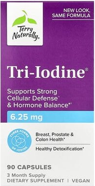 Terry Naturally, Tri-Iodine®, 6,25 mg, 90 Kapseln
