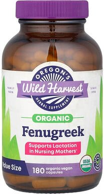 Oregon's Wild Harvest, Organic, Bockshornklee, 180 vegane Kapseln (500 mg pro Kapsel)