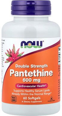NOW Foods, Pantethine, Pantethin, 600 mg, 60 Weichkapseln