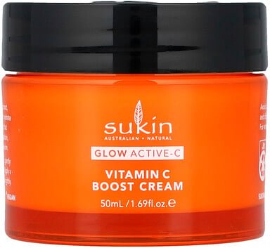 Sukin, Glow Active-C, Vitamin C Boost Cream, Glow Active-C, Vitamin-C-Boost-Creme, 50 ml (1,69 fl. oz.)