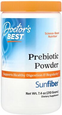 Thumbnail - Doctor's Best, Prebiotic Powder, Sunfiber®, präbiotisches Pulver, Sunfiber®, geschmacksneutral, 210 g (7,4 oz.)