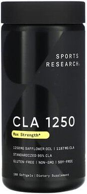 Sports Research, CLA 1250, maximale Wirksamkeit, 1.250 mg, 180 Weichkapseln