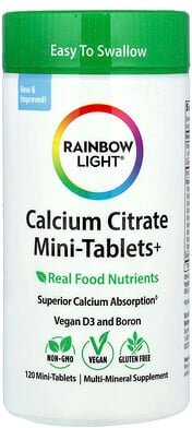 Thumbnail - Rainbow Light, Calcium Citrate Mini-Tablets+, Calciumcitrat-Minitabletten, 120 Minitabletten