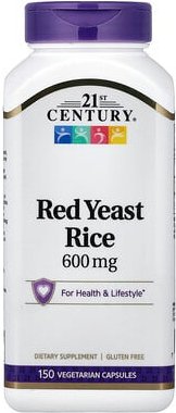 21st Century, Red Yeast Rice, Rotschimmelreis, 600 mg, 150 pflanzliche Kapseln