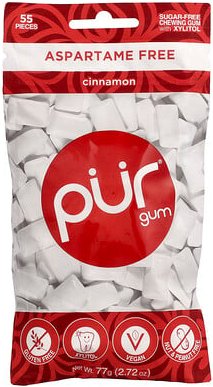 The PUR Company, Kaugummi, Zimt, 55 Stück, 77 g (2,72 oz.)