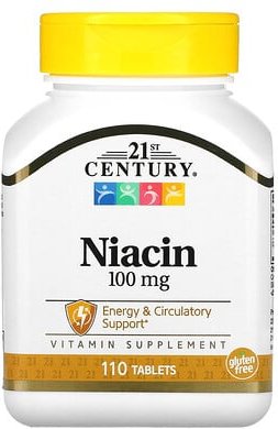 Thumbnail - 21st Century, Niacin, 100 mg, 110 Tabletten