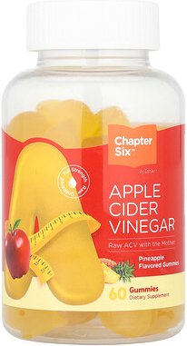 Chapter Six, Apple Cider Vinegar Gummies, Apfelessig-Fruchtgummis, Ananas, 60 Fruchtgummis (250 mg pro Fruchtgummi)