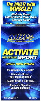 MHP, Activite Sport, Multivitaminpräparat, zeitlich begrenzte Freisetzung, 120 Tabletten