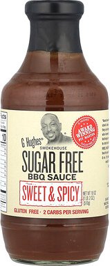 G Hughes, Sugar Free BBQ Sauce, zuckerfreie BBQ-Sauce, süß und würzig, 510 g (18 oz.)