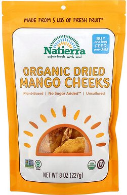 Thumbnail - Natierra, Getrocknete Bio-Mango-Wangen, 227 g (8 oz.)