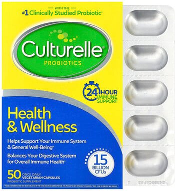 Culturelle, Probiotics, Health & Wellness, Probiotika, Gesundheit und Wohlbefinden, 50 pflanzliche Kapseln