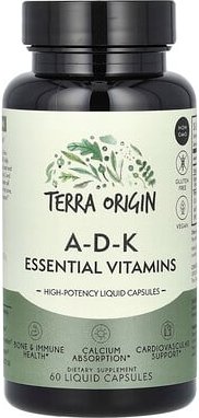Terra Origin, ADK Essential Vitamins, 60 flüssige Kapseln