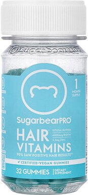 SugarbearPro, Hair Vitamins Gummies, Vitamin-Fruchtgummis für Haare, 32 Fruchtgummis