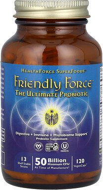 HealthForce Superfoods, Friendly Force™, das ultimative Probiotikum, 120 vegane Kapseln