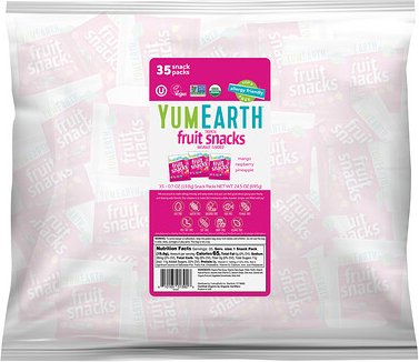 YumEarth, Gluten Free Fruit Snacks, glutenfreie Fruchtsnacks, tropische Früchte, 35 Snack-Packs, je 19,8 g (0,7 oz.).