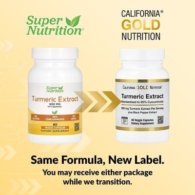 Thumbnail - California Gold Nutrition, Turmeric Extract with 95% Curcuminoide, and BioPerine® Black Pepper Extract, Kurkuma-Extrakt ...