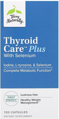 Thumbnail - Terry Naturally, Thyroid Care Plus with Selenium, Schilddrüsenpflege Plus mit Selen, 120 Kapseln