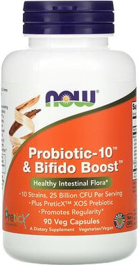 NOW Foods, Probiotic-10 & Bifido Boost, Probiotika-10 und Bifido-Boost, 90 pflanzliche Kapseln