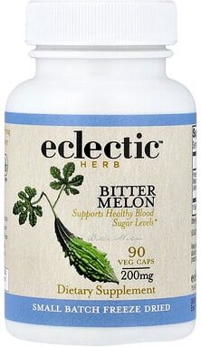 Eclectic Herb, Freeze Dried, Bitter Melon, Bittermelone, 200 mg, 90 pflanzliche Kapseln