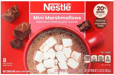 Nestle Hot Cocoa Mix, Mini Marshmallows, Rich Milk Chocolate, Mini-Marshmallows, kräftiger Milchschokoladengeschmack, 8 ...