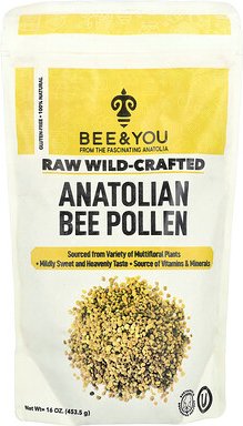 Bee & You, Raw Wild-Crafted anatolian bee pollen, wild gesammelter anatolischer Bienenpollen, 453,5 g (16 oz.)
