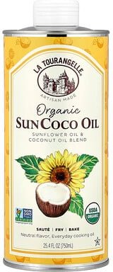 La Tourangelle, Organic SunCoco, Mischung aus Sonnenblumenöl und Kokosöl, 750 ml