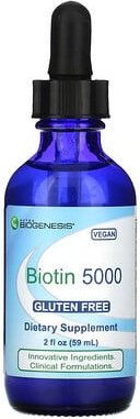 Nutra BioGenesis, Biotin 5000, 5.000 mcg, 59 ml (2 fl. oz.)