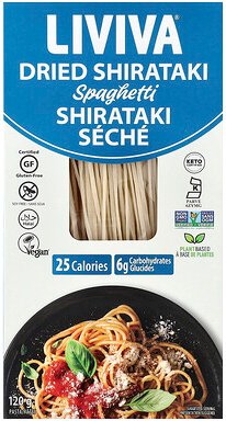 LIVIVA, Dried Shirataki Spaghetti, getrocknete Shirataki-Spaghetti, 120 g (4,23 oz.)