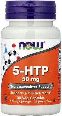 NOW Foods, 5-HTP, 50 mg, 30 pflanzliche Kapseln