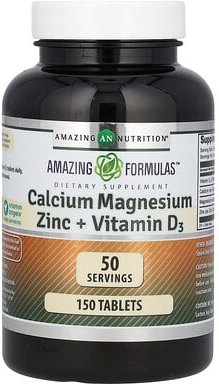 Amazing Nutrition, Amazing Formulas, Calcium-Magnesium-Zink + Vitamin D3, 150 Tabletten
