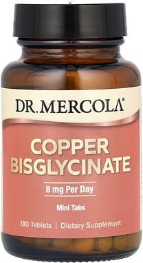 Dr. Mercola, Copper Bisglycinate, Kupferbisglycinat, 180 Tabletten (4 mg pro Tablette)